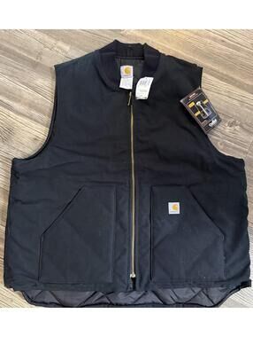 Vintage Carhartt Quilted Artic Vest “Black” V01 BLK Men’s 2XLT Made In USA NWT